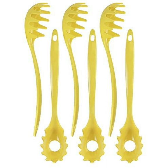 6pc Set of 100% Organic Melamine Spaghetti Forks