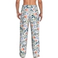 thumbnail image 3 of Picia Watercolor Wildflowers 1 Mens Soft Woven Cotton Elastic Waistband Sleep Pajama Pant Lounge Sleep Pant With Pockets And Drawstring-Medium, 3 of 9