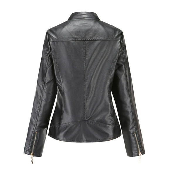XZNGL Winter Jacket for Women Winter Warm Women Short Coat Leather Jacket Parka Zipper Tops Overcoat Outwear Leather Tops for Women Winter Tops for Women Winter Coat for Women