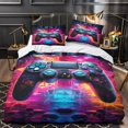 thumbnail image 3 of Juego de ropa de cama de juego impreso Fundas de edredón Funda nórdica con, 3 of 8