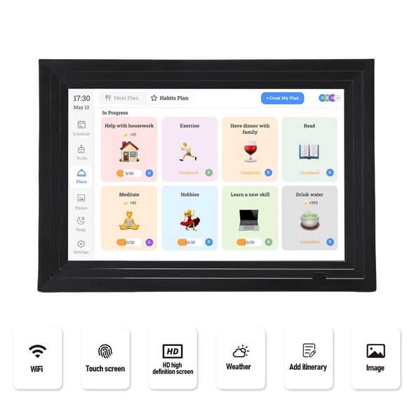 Calendar Smart Digital Calendar 10.1 Inch WiFi Touch Screen Interactive Smart Family Planner Digital Picture Frame with APP for Home
