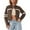 Brown, variant on Wovix Women's Faux Leather Jackets Zip Up Stand Collar Cropped Motocross PU Coats Long Sleeve Solid Basic Trendy Streetwear Outerwear with Pocket Spring Fashion Clothes