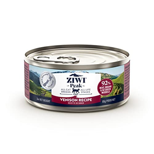 ZIWI Peak Canned Wet Cat Food â All Natural, High Protein, Grain Free, Limited Ingredient, with Superfoods (Venison, Case of 24, 3oz Cans)
