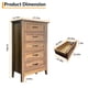 thumbnail image 3 of Yeshouse Cómoda de 5 Cajones para Dormitorio, Juego de Cajones Altos Rústicos de Madera, Cómoda de Granja con Organizador de Almacenamiento para Dormitorio, Sala de Estar, Pasillo y Entrada, 3 of 8