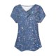 thumbnail image 4 of Fiudx Ofertas Flash Del Día Solo En Línea Top Informal de Primavera y Verano de Manga Corta con Cuello En V para Mujer, 4 of 5