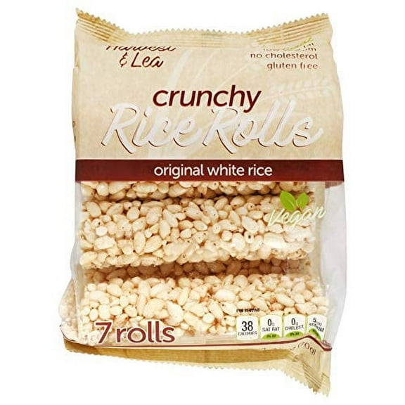 Harvest & Lea Crunchy Rice Rolls Original White Rice Vegan - 7 Rolls 2.5 Oz. (5 Pack)