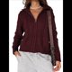 thumbnail image 1 of Cárdigan de Punto con Cuello Alto y Larga para Mujer, Moderno y Elegante, con Cremallera Frontal, Abrigo Extragrande para Otoño Vino Tinto L, 1 of 7