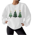 thumbnail image 5 of Ndbuld Women's Fashion Loose Casual Christmas Printed Round Neck Long Sleeve Hoodless Sweatshirt Long Sleeve Fall Tops Oversized Christmas Gift,XL, 5 of 5