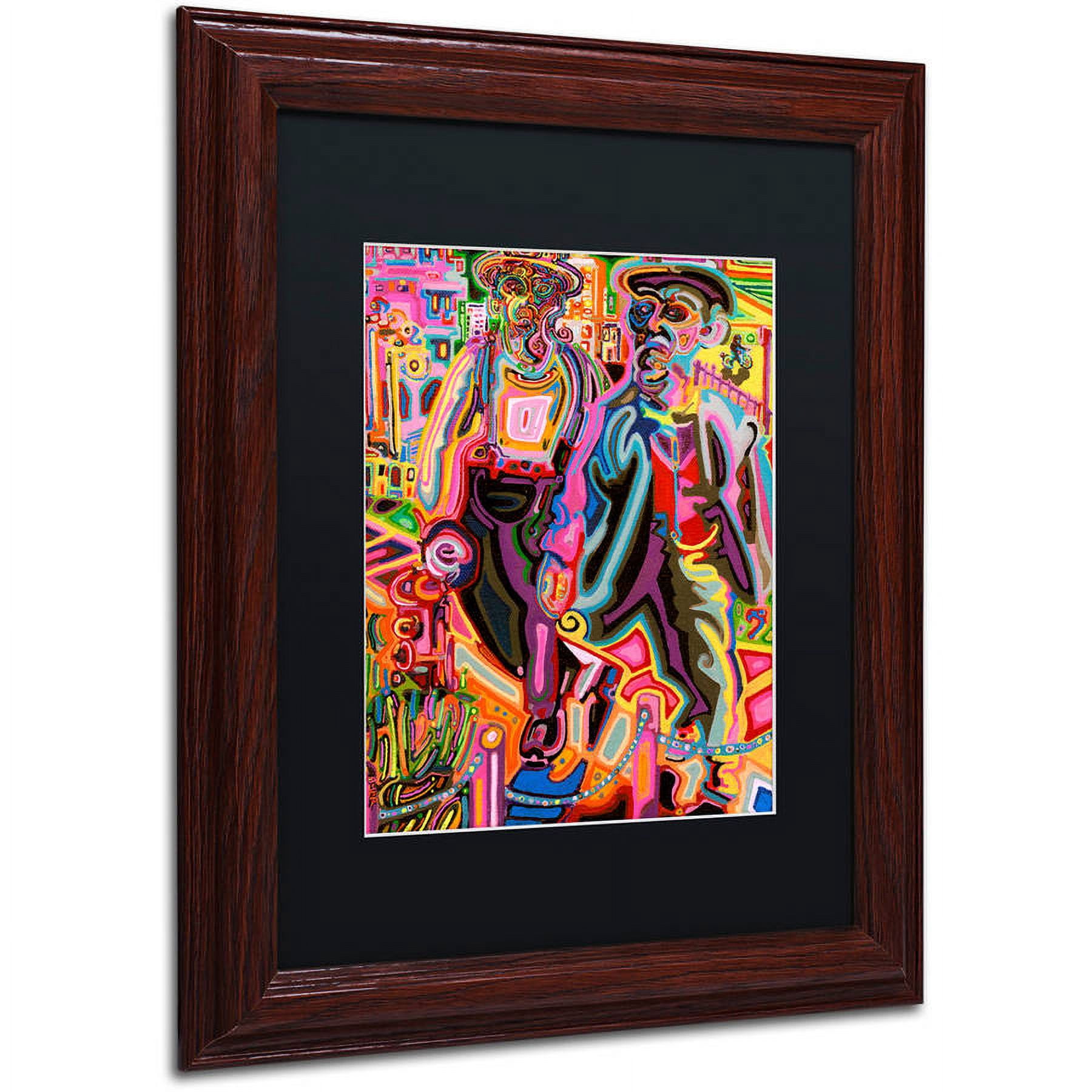 Trademark Fine Art "Thugs" Canvas Art by Josh Byer, Black Matte, Wood Frame