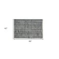 thumbnail image 2 of 4' X 6' Gray Silver And Ivory Geometric Hand Woven Stain Resistant Area Rug With Fringe, 2 of 9