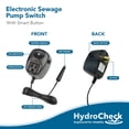 thumbnail image 5 of HydroCheck Electronic Sewage Pump Switch HC5000T: Easy Install, No Pit Opening, No Cleaning, No Moving Parts! Compatible with All Pumps & Pit Sizes. Programmable Cycle & Built-in Alarms - MADE IN USA, 5 of 5