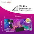 thumbnail image 3 of French Koko Large Mouse Pad, Desk Mat, Keyboard Pad, Desktop Home Office School Essentials College Cute Decor Big Extended Protector Computer Accessories Pretty Mousepad Women Girls 36" x 16.5", 3 of 6