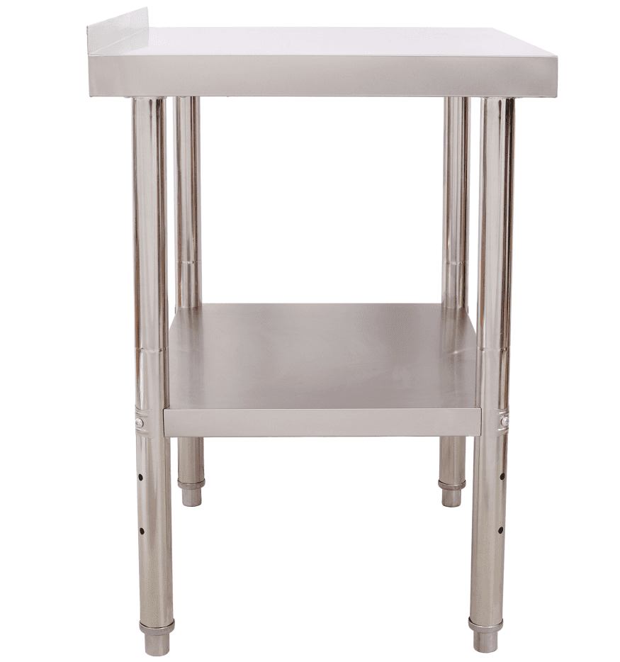 Stainless-Steel Heavy-Duty Prep Table,440lbs Capacity with Backsplash & Shelf