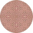 thumbnail image 1 of Ahgly Company Machine Washable Indoor Round Transitional Grapefruit Red Area Rugs, 6' Round, 1 of 7