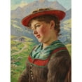 thumbnail image 3 of Emil Rau 11x14 Black Modern Framed Museum Art Print Titled - Girl in a Mountain Setting, 3 of 5