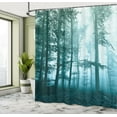 thumbnail image 5 of Ambesonne Forest Shower Curtain, Autumnal Fall Nature Woods, 69"Wx70"L, Pale Turquoise, 5 of 5