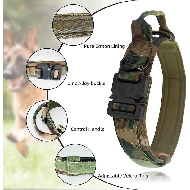 K9 Halsband Taktisches Hundehalsband Mit Griff Hundehalsband Breit Groe Hunde, Elastische Hundeleine Bungeeleine Verstellbares Hundehalsband Nylon Fr