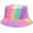 A, variant on CoCopeaunts Rainbow Women Bucket Hats Double-Side-Wear Reversible Men Fisherman Hat Summer Sunscreen Outdoor Sport Casual Street
