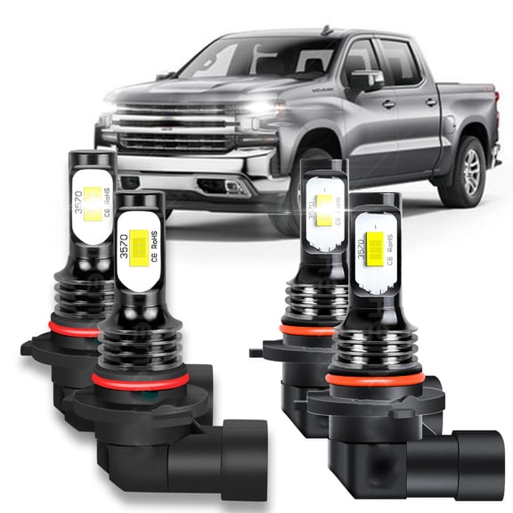 BMZONCC for Chevy Silverado 1999 2000 2001 2002 Tahoe 2000-2006 9005 9006 LED Headlight Bulbs High Low Beam Lamp Cool White 40W 6000K Combo 8000LM 4Pcs