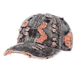 thumbnail image 2 of Summer Hot Sales Under $5 Orange Trucker Hat GIJNRIUIUA Ripped Cowboy Hat Retro Baseball Cap Men's Washed Out Distressed Cowboy Baseball Cap Sunshade and Sun Cap Fishing Hat, 2 of 7