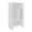 White + Particle Board, variant on 6 Cubbie Storage Cabinet for Small Office, 40 Inch Tall White Shelf Base Cabinet with 4 Shelves