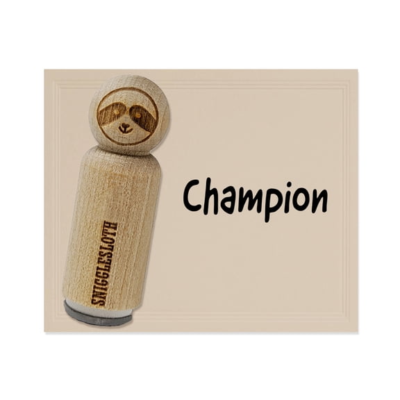 Champion Fun Text Teacher Rubber Stamp for Scrapbooking Crafting Stamping - Mini 1/2 Inch