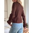 thumbnail image 5 of Women'S Fall Cardigan Sweater Fashion Trend Long Sleeve Top Casual Jacket Vacation Button Sweater Brown XL, 5 of 6