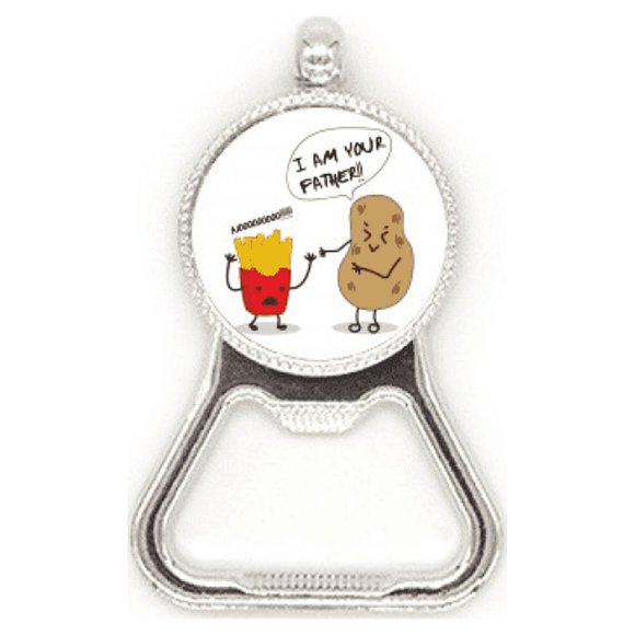 Father Potato Chips Origin Metal Beer Bottle Cap Opener Duty Stainless Steel