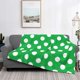 thumbnail image 2 of Balery Green And White Polka Dot Manta de Franela con Dibujo, Lujo Ultra Suave y Cálido, Antipelusa y Resistente a las Arrugas para Cama, Sofá, Camping -60"x50", 2 of 6
