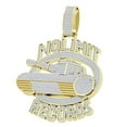 thumbnail image 5 of Yellow Gold 4.50 Cwt. Vvs1 Natural Moissanite Diamond No Limit Military Army Tank Pendant Charm, 5 of 8