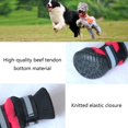 thumbnail image 2 of Botas de perro al aire libre impermeable para invierno, zapatos calientes para perro, protector de patas para senderismo, L, naranja Feliz Sencillez, 2 of 5
