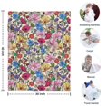 thumbnail image 4 of Pioneer Flower Floral Print Pattern Blanket,Comfortable Soft Flannel Throw Blanket,All Season,Warm Lightweight Blankets for Sofa Bed Couch Living Room Chair,30"x40", 4 of 4