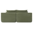 thumbnail image 6 of FFH 69"W Double Chaise Lounge Indoor Furniture, Convertible Sleeper Sofa Chair Plush Boneless Cloud Couch with Cup Holders and Side Pockets, Green, 6 of 6