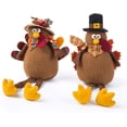 thumbnail image 5 of Bibana 2 Pack Stuffed Turkey Couple Doll Thanksgiving Tabletop Decoration Exquisite Handmade Turkey Doll Kit for Turkey Fall Thanksgiving Home Decor, 5 of 5
