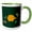 Green/White, variant on 3drose, a Cute Porcupine in the Forest, 11oz Two-tone Black Mug
