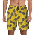 thumbnail image 2 of Picia Summer Pineapple pattern Mens Swim Trunks with Compression Liner Stretch Beach Shorts Quick Dry with Zipper Pockets No-Chafing Board Shorts-XX-Large, 2 of 9