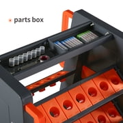 5-Tier Heavy Duty CNC Tool Cart with Wheels - Mobile Tool Holder Organizer for CAT40 & BT40 Taper Tools - Industrial Storage Solution for Workshop Factory Garage