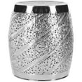 thumbnail image 2 of SAFAVIEH Liam 17.7 in. H Contemporary Etched Metal Stool, Silver, 2 of 4