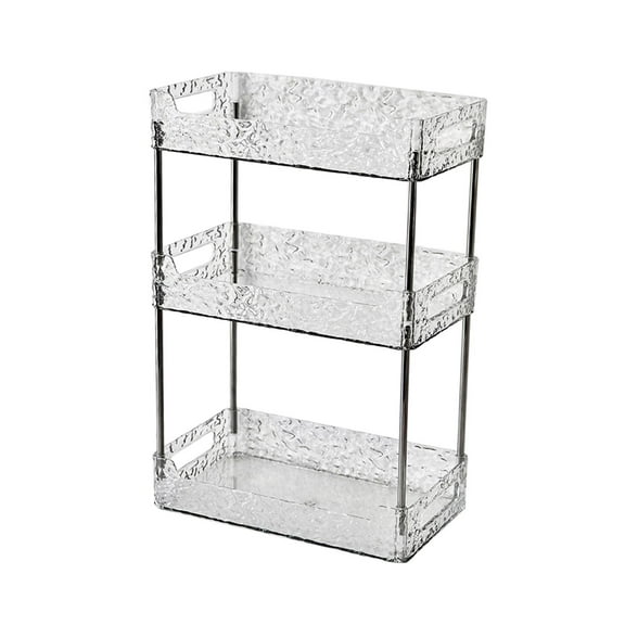 TISHITA Bathroom Storage Rack Cosmetic Storage Tray Decor Decorative Tray Bathroom Vanity Tray Jewelry Tray for Dorm Shampoo Perfumes 3 Layer