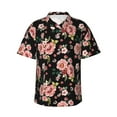 thumbnail image 2 of Goofa Rose Flowers Hawaiian Shirt for Men, Unisex Summer Beach Casual Short Sleeve Button Down Shirts,Aloha Tropical Floral print shirt-X-Large, 2 of 9
