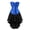 Blue, variant on Women Steampunk Classic Tight Lace Corset with Skirt Party Set skull 5XL