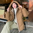 thumbnail image 4 of UPPADA Thick Winter Coats for Women's Cropped Puffer Jacket Casual Zip Up Winter Hoodie Baggy Short Down Coats with Pockets Womens Lightweight Jackets for Winter Coffee,L, 4 of 8