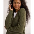 thumbnail image 4 of Time and Tru Women's Boyfriend Pointelle Cardigan, Sizes XS-3XL, 4 of 7