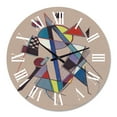 thumbnail image 2 of Designart 'Colored Geometric Abstract Compositions Iii' Modern Wall Clock, 2 of 5