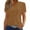 Brown, variant on BLVB Women's Short Sleeve Tops Button down Solid Color Basic Blouse Eyelet Embroidery Tshirt V Neck Loose Fit Tunic Tee Tops