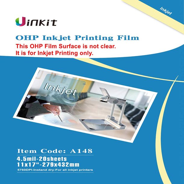 OHP Film Overhead Projector Film 11x17 for Inkjet Printer only Film