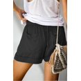 thumbnail image 4 of Women Comfy Drawstring Casual Elastic Waist Pure Color Shorts Summer Beach Lightweight Short Pants with Pockets, 4 of 6