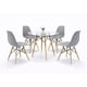 thumbnail image 1 of Mundo In Set Comedor Oslo 4 Sillas Mesa Redonda 80cm Polipropileno Madera Mundo In  KITMESI0053, 1 of 9
