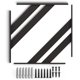 thumbnail image 3 of 2 soportes para estantería de diseño | FSHR | Dimensiones 240 x 240 mm | soporte de pared para estantería, consola | Color negro mate | Material aluminio, 3 of 3