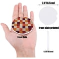 thumbnail image 2 of FMSHPON Geometric Vintage Lattice Pattern Orange and Red Set of 2 Car Coaster for Drinks, Absorbent Ceramic Stone Coasters Cup Mat with Cork Base for Home Kitchen Room Coffee Table Bar Decor, 2 of 5